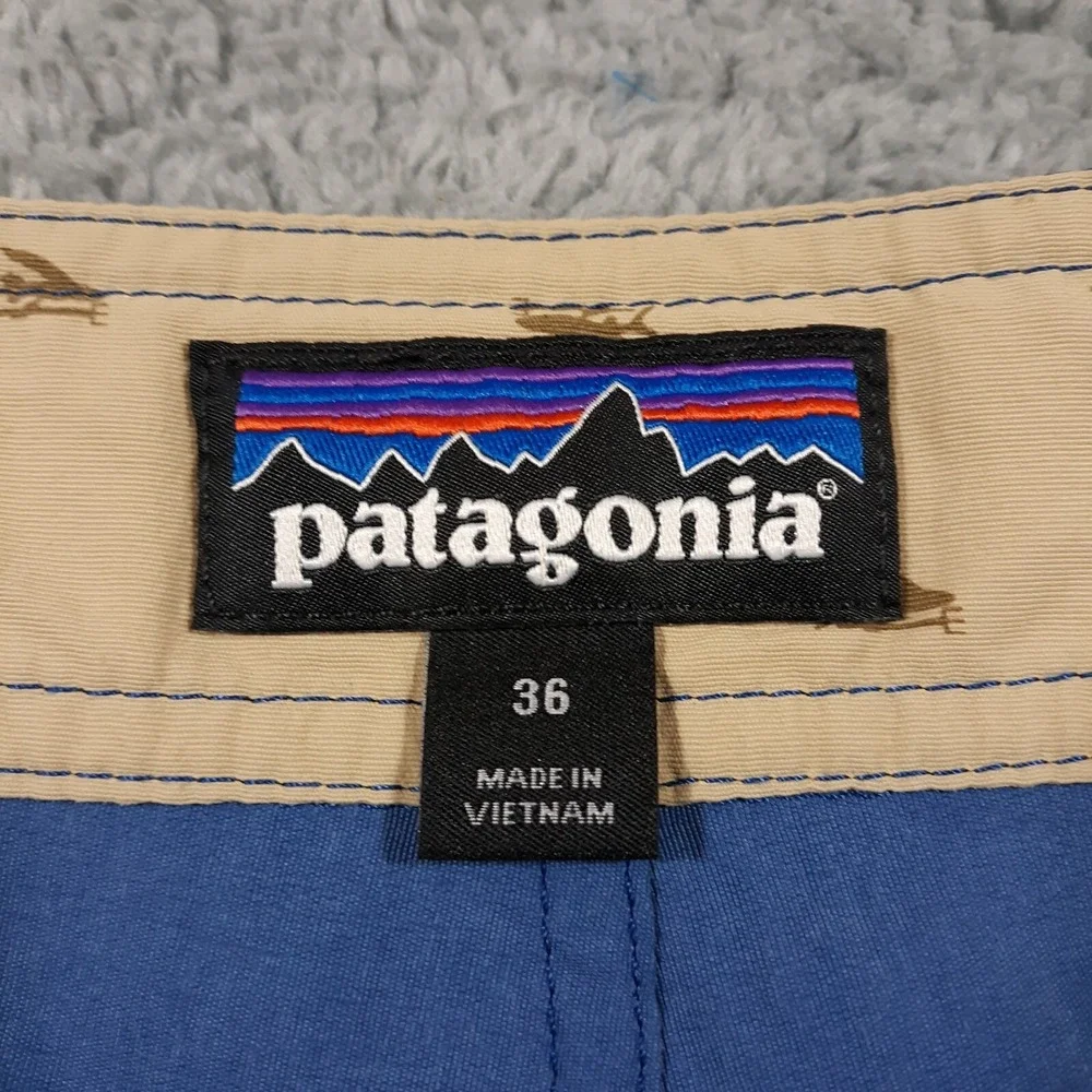 Patagonia Swim Trunks Water Beach Board Shorts Mens Size 36 Nylon Blue